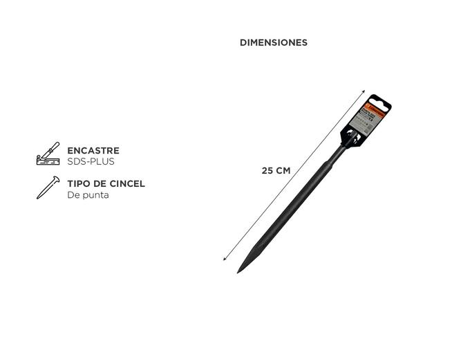 Cincel Punta Lusqtoff  Sds Plus Para Rotomartillos PSDSP20L-9 - 3