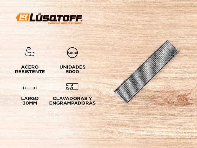 Clavos Para Clavadora Neumatica Lusqtoff Nº 30 Mm 5000u F/30 Outlet - 1