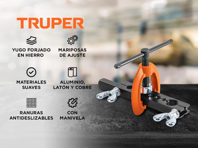 Pestañador Avellanador Excéntrico Para Refrigeración Aire 3/16 -5/8 Truper - 1