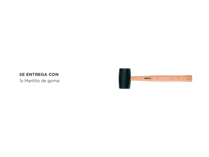 Martillo Maza De Goma 24oz Mango Madera 35cm Pretul 35 Cm - 4