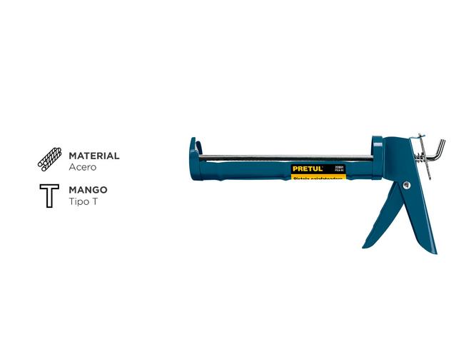 Pistola Aplicadora Para Cartucho Silicona Metalica Petrul - 3