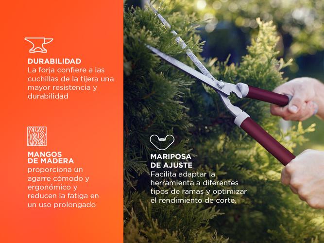 Tijera Truper Poda 56 cm Forjada mangos de madera Jardin  Usado - 2