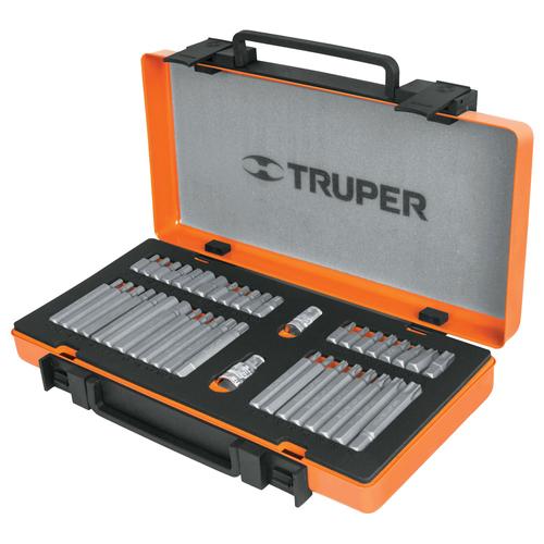 Juego Set Puntas 42 Pz Enc 1/2 Truper Adaptadores Estuche  - 0