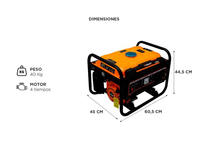 Grupo Electrogeno Generador Lusqtoff Enc Manual 2500W 6.5hp LG3000 - 4
