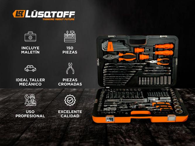 Set Kit Herramientas Taller Mecanico 150 pzs Lusqtoff Racing SHL150-9 - 1