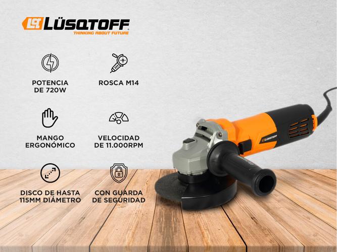 Amoladora Angular Lusqtoff 720w 115mm 11000rpm L-820  - 1