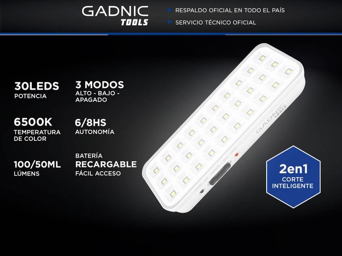 Luz de Emergencia Gadnic Tools L30 Kit x4 30 Led Alta Luminosidad 6500K - 1