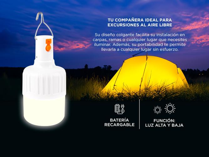 Lámpara Luz Colgante Portátil Gadnic LUZ04 Recargable Indicador de Batería - 2