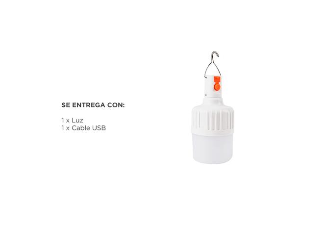Lámpara Luz Colgante Portátil Gadnic LUZ04 Recargable Indicador de Batería - 4