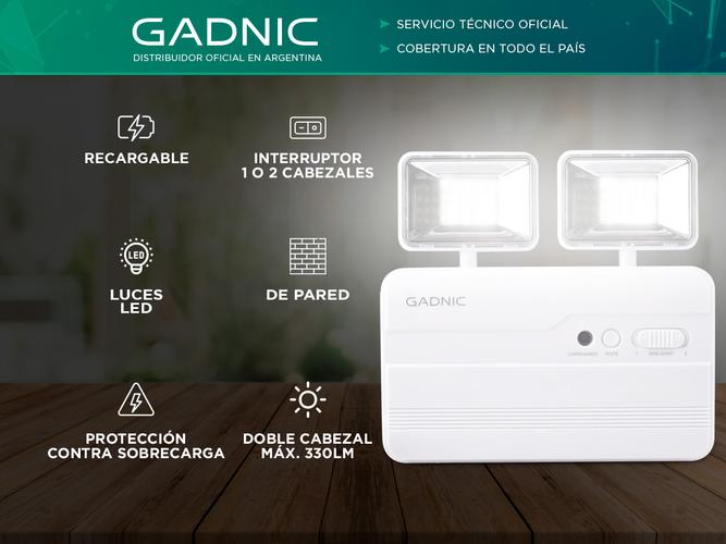 Luz de Emergencia Gadnic LUZ06 LED con Batería Recargable - 1