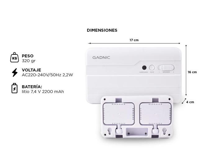 Luz de Emergencia Led Gadnic LUZ06 Batería Recargable - 4
