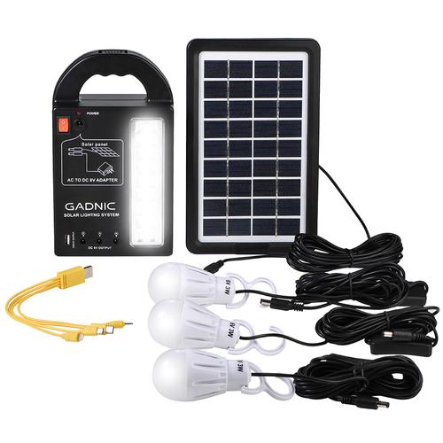 Luz de Emergencia Solar Gadnic LM1K Panel Portátil Cargador - 0