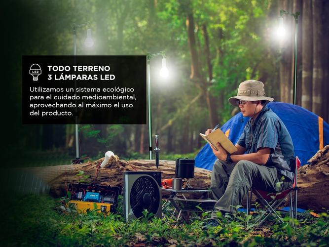 Luz de Emergencia Solar Gadnic LM1K Panel Portátil Cargador - 4