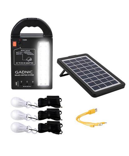 Luz de Emergencia Solar Gadnic LM1K Panel Portátil Cargador - 6