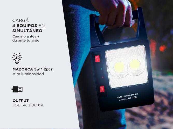 Luz de Emergencia Portatíl Gadnic Panel Luz Led Solar  Outlet - 2