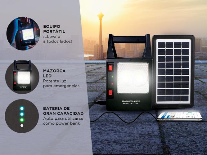 Luz de Emergencia Portatíl Gadnic Panel Luz Led Solar  Outlet - 3