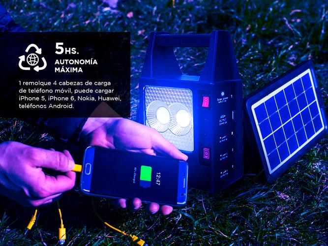 Luz de Emergencia Portatíl Gadnic Panel Luz Led Solar  Outlet - 5