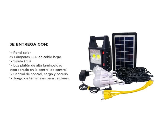 Luz de Emergencia Portatíl Gadnic Panel Luz Led Solar  - 6