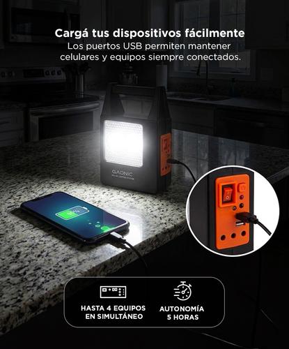 Luz de Emergencia Portatíl Gadnic Panel Luz Led Solar  Outlet - 2