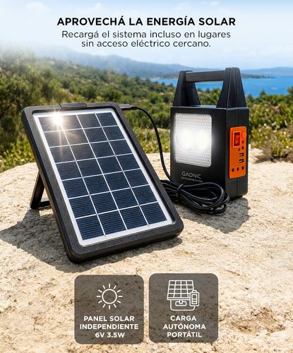 Luz de Emergencia Portatíl Gadnic Panel Luz Led Solar  Outlet - 3