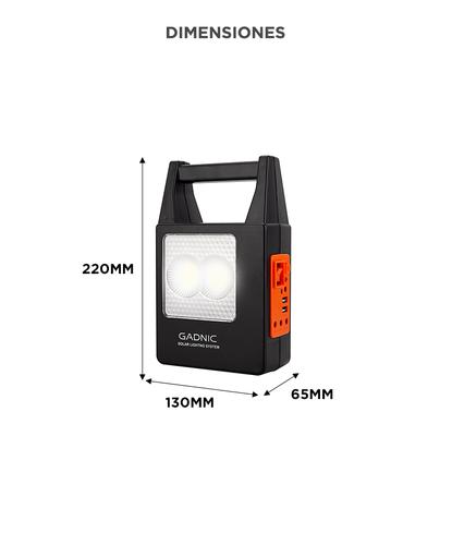 Luz de Emergencia Portatíl Gadnic Panel Luz Led Solar  Outlet - 5