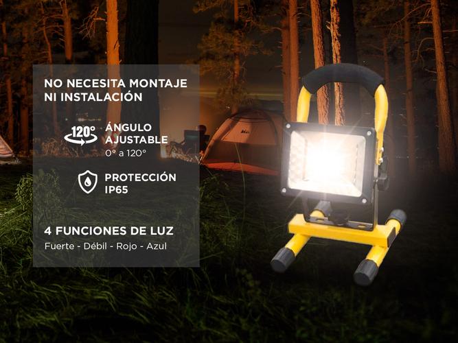 Reflector Portátil Gadnic Lámpara Recargable 30w - 3