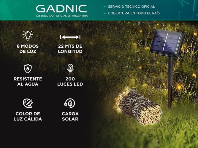 Guirnalda de Luces Solar Gadnic 8 Modos 22 mts - 1