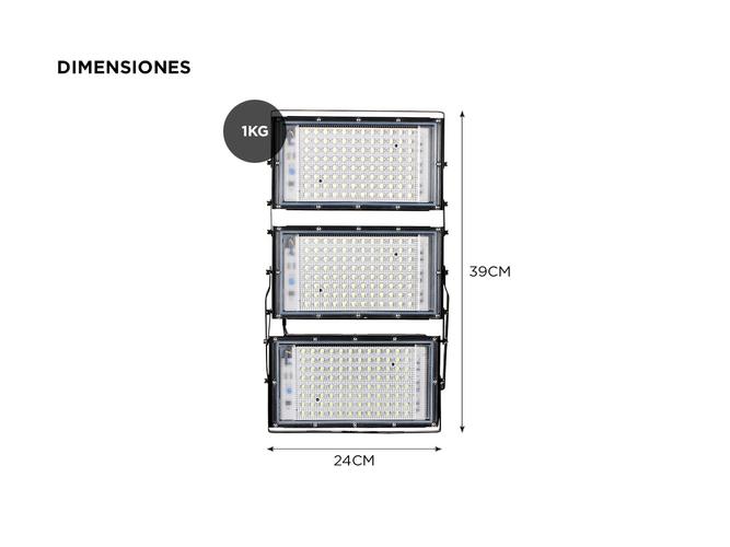 Reflector 300w Gadnic 3 Paneles - 5