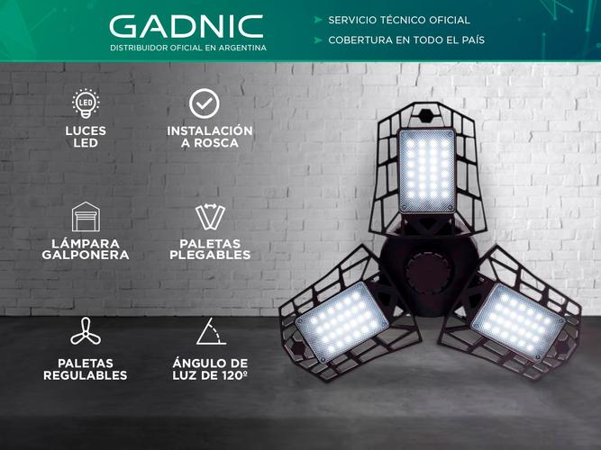 Lámpara Luz Led Gadnic LUZ30 Galponera Plegable - 1