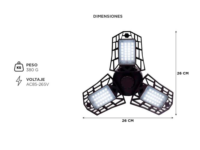 Lámpara Luz Led Gadnic LUZ30 Galponera Plegable - 4
