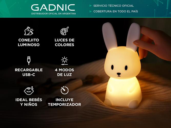 Lámpara Luz de Noche Gadnic Bunny31 Conejito Luminoso - 1