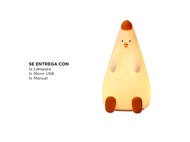 Lámpara Infantil de Pollito Gadnic Heihei Luz de Colores - 4
