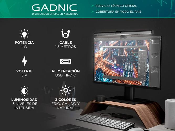 Luz Para Monitor Led Anti Luz Azul Lampara Gamer  - 1