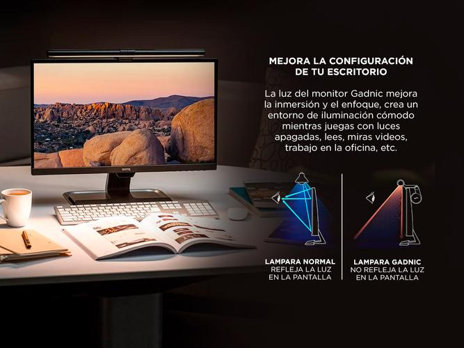 Luz Para Monitor Led Anti Luz Azul Lampara Gamer  - 2