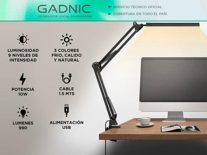 Lámpara Led De Escritorio Gadnic LedMax Con Brazo 360 Outlet - 1