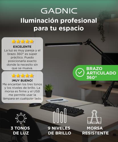 Lámpara Led De Escritorio Gadnic LedMax Con Brazo 360 - 1