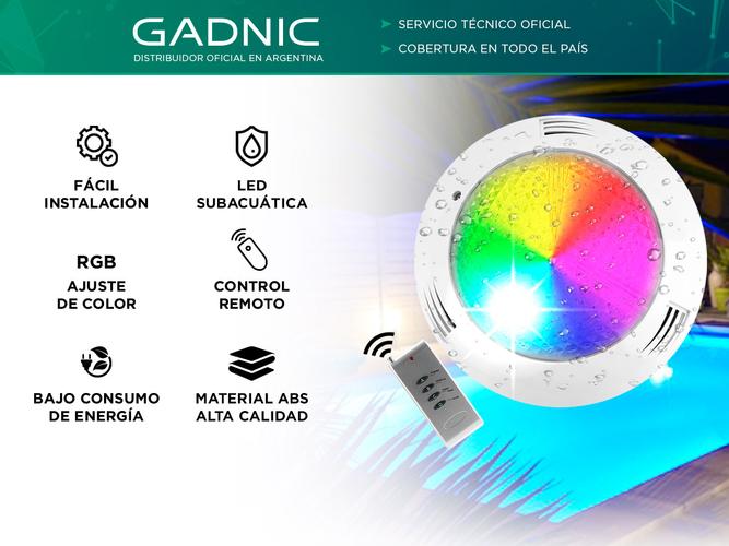 Lampara Led Gadnic Pileta 35w Luminaria Luz Rgb Color  - 1