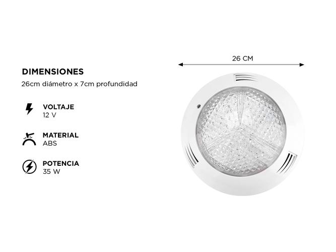 Lampara Led Gadnic Pileta 35w Luminaria Luz Rgb Color  - 5