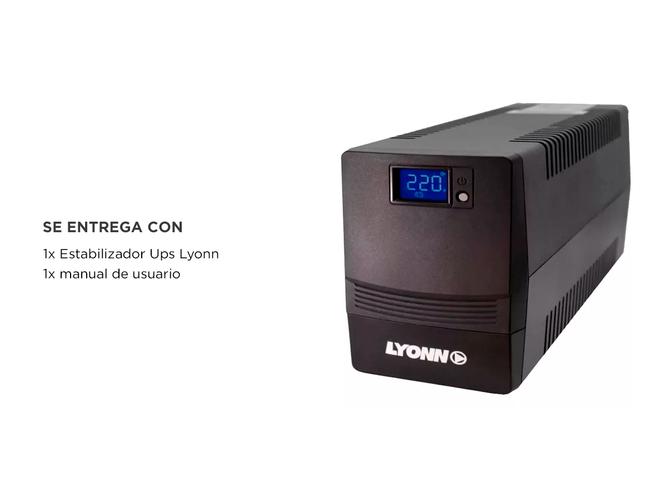 Estabilizador Ups Lyonn 800va 480w Lcd 4 Salidas CTB-800APLED - 5