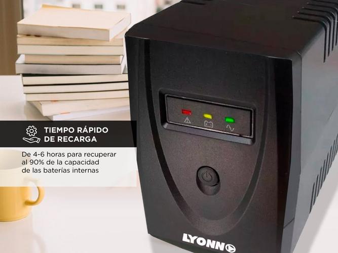 Ups Estabilizador Lyonn Desire Soft 500w Led Usb 4 tomas  - 2