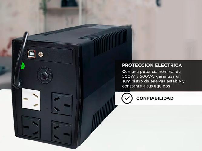 Ups Estabilizador Lyonn Desire Soft 500w Led Usb 4 tomas  - 3