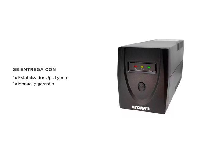 Ups Estabilizador Lyonn Desire Soft 500w Led Usb 4 tomas  - 5