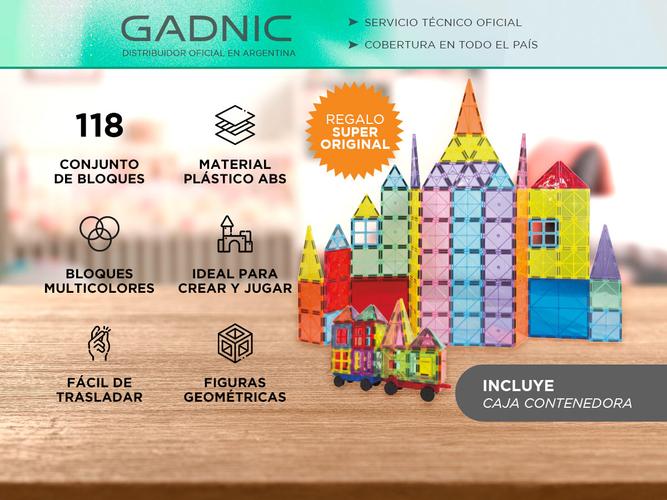 Bloques De Construcción Gadnic Magneticos 120 Piezas De Juguetes Para Niños - 1