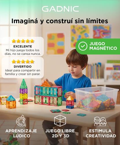 Bloques De Construcción Gadnic Magneticos 120 Piezas De Juguetes Para Niños - 1