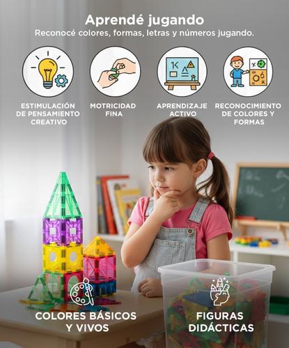 Bloques De Construcción Gadnic Magneticos 120 Piezas De Juguetes Para Niños - 2