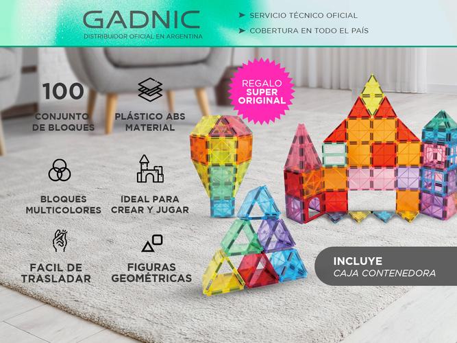 Juegos Magnéticos Gadnic Bloques De Construcción Para Niños 100 Piezas  - 1