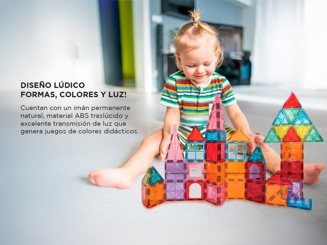 Juegos Magnéticos Gadnic Bloques De Construcción Para Niños 100 Piezas  - 2