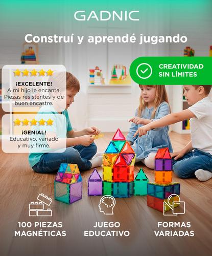 Juegos Magnéticos Gadnic Bloques De Construcción Para Niños 100 Piezas  - 1