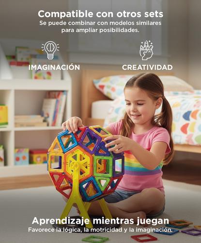 Bloques De Construcción MAGT4K Para Crear Juguetes 208 Piezas  - 3