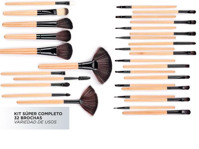 Juego de 32 brochas de maquillaje Gadnic BR32 de alta calidad maquillaje personalizado  - 4